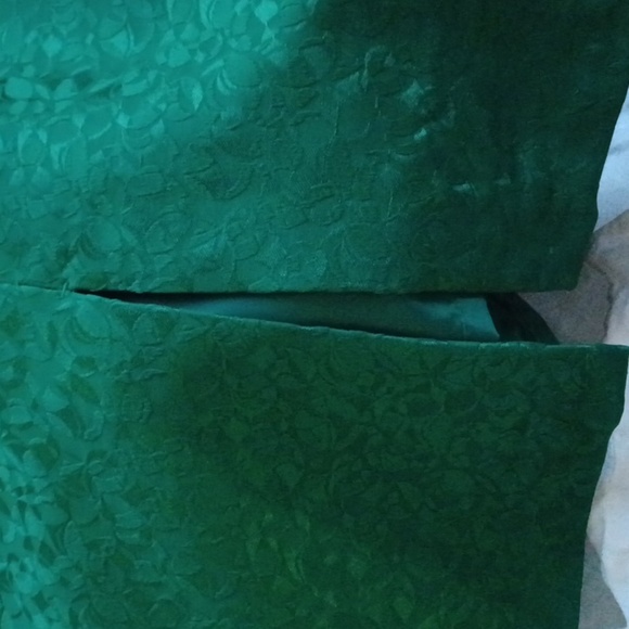 Tahari Emerald Green Sleeveless Sheath Structured Cowl Neck sz 8, vintage look - Picture 8 of 9